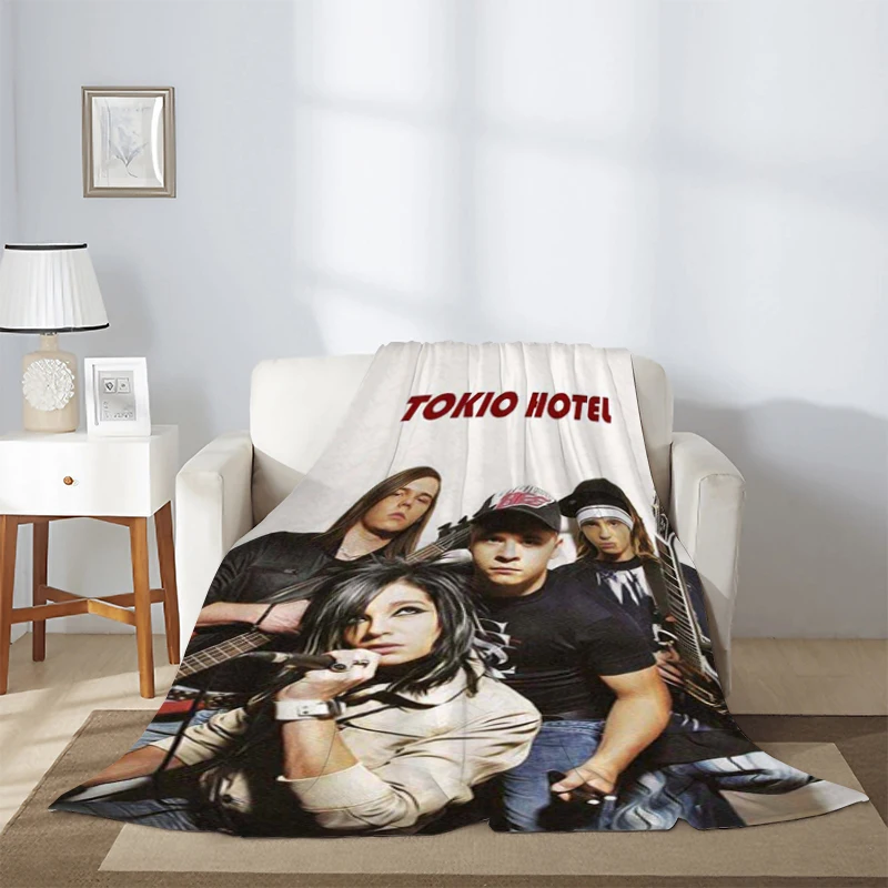 

Warm Winter Blankets Tokio Hotel Thick Blanket Rock Band Microfiber Bedding Knee Sofa Fleece Fluffy Soft Nap Decorative Custom