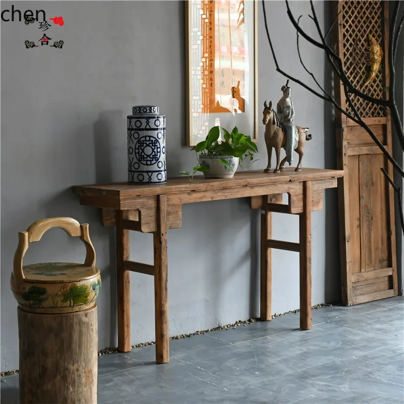 YFY Old Elm Old Door Panel Altar Storage Rack Flur Partition Household Altar