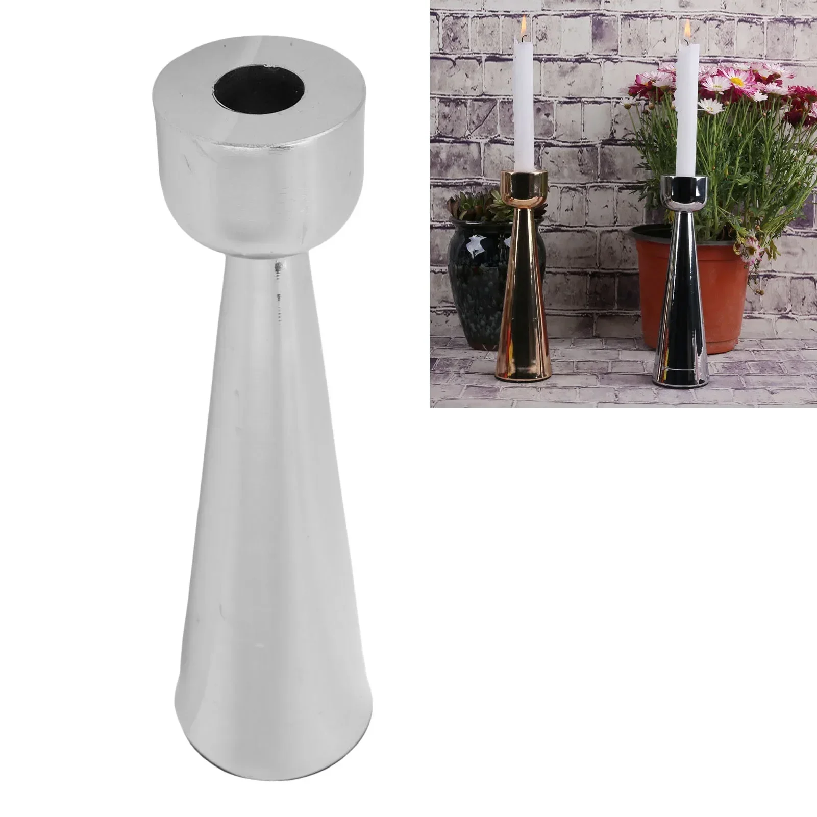 Candle Holder Iron Electroplated Tapered Decorative Candle Stand Standard Candle For Birthday Christmas Living Room Table Decor