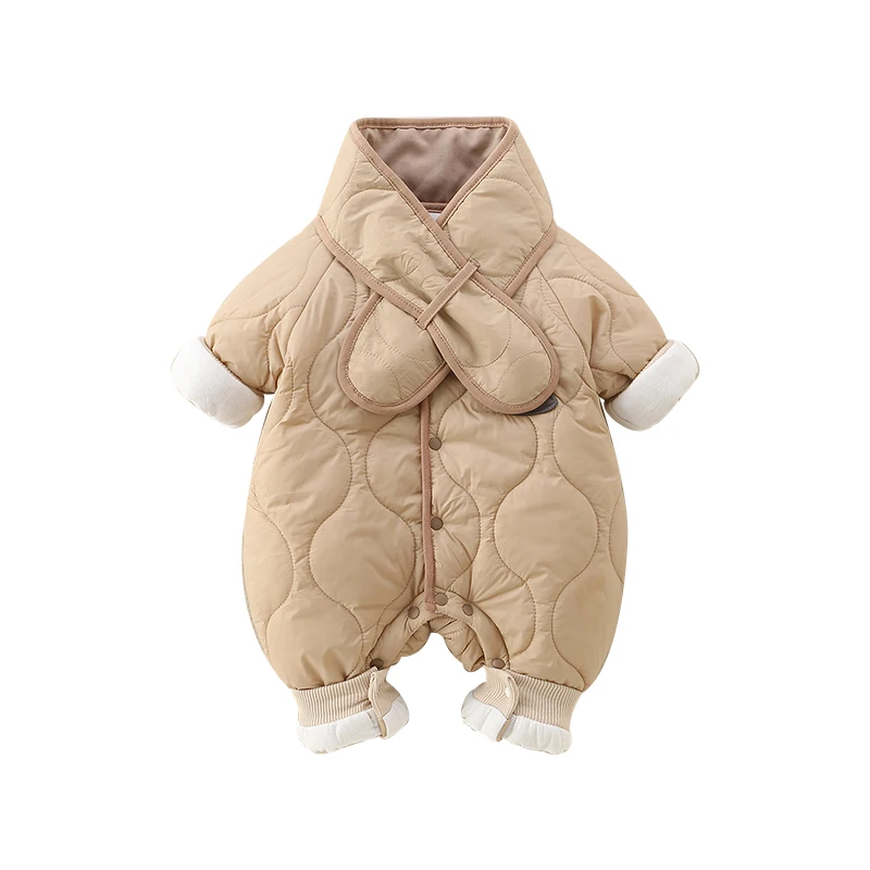 Overtiger Baumwoll-Rer-Anzug für Neugeborene, Outfit, Herbst-Winter-Kleidung, hohe Taille, lange Hosen, Baumwollstoff, Babykleidung