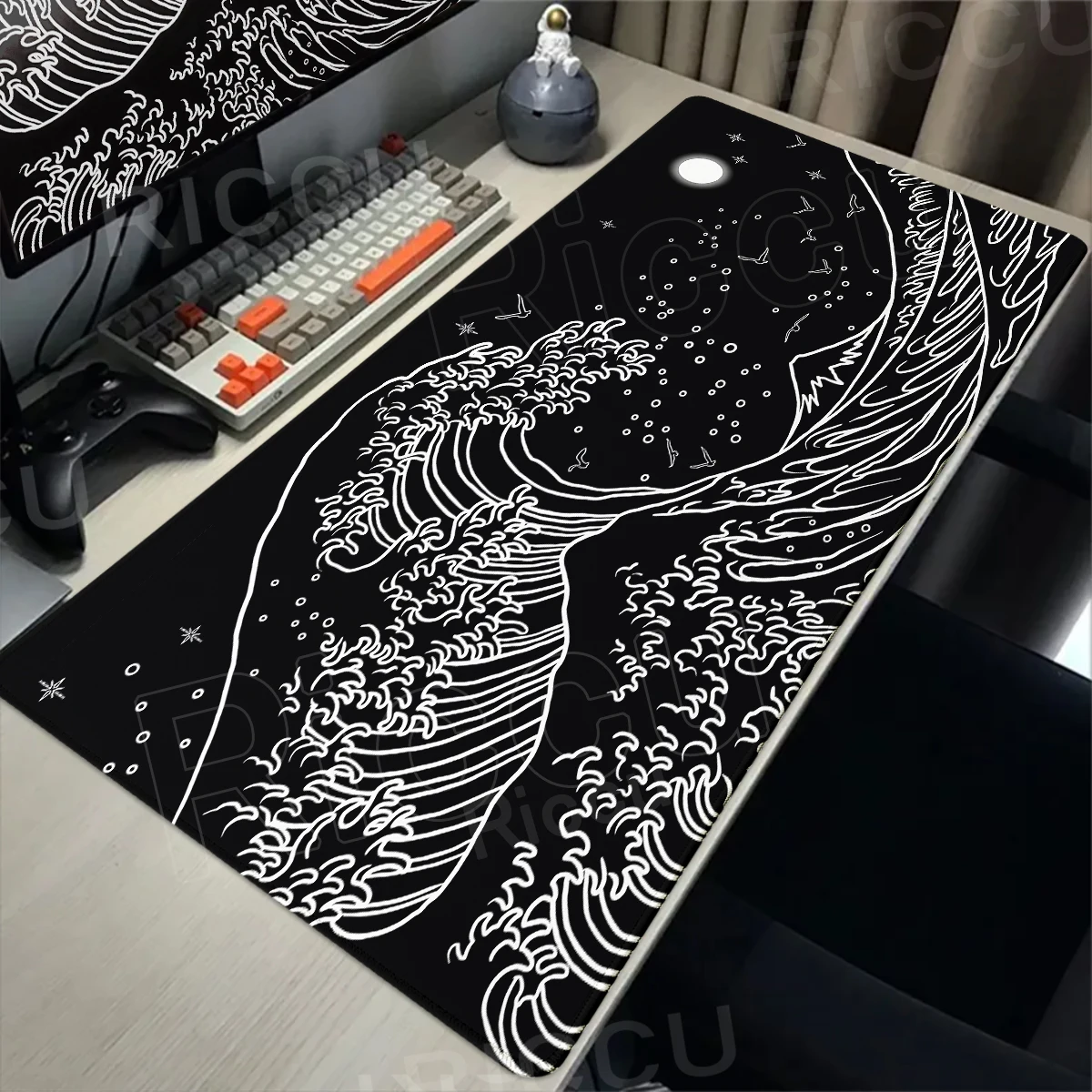 Großes Mauspad Japan Great Wave Kanagawa Mauspad Tastaturmatte Schreibtischunterlage Pc Spiel Schreibtischmatten Company Mauspad Minimalistische Mausmatten
