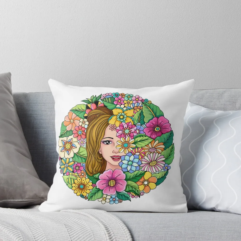 

Lady Nature Throw Pillow Decorative Sofa Cushion Christmas Pillow Covers Christmas Pillows pillow