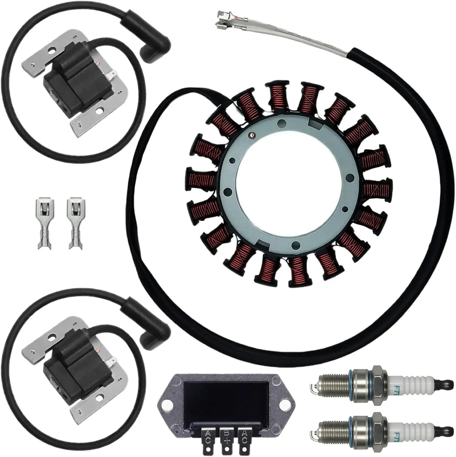 

237878-S Stator Kit 15/20 AMP for Kohler 7000 Series Engine KT715 KT725 KT730 KT735 KT740 KT745 ZT730 ZT740 with Ignition Coil M