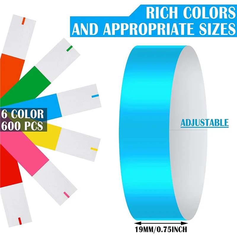 AS62 12000 шт. водонепроницаемые ремешки для рук неоновые браслеты для мероприятий концертные браслеты клейкие браслеты для вечеринки