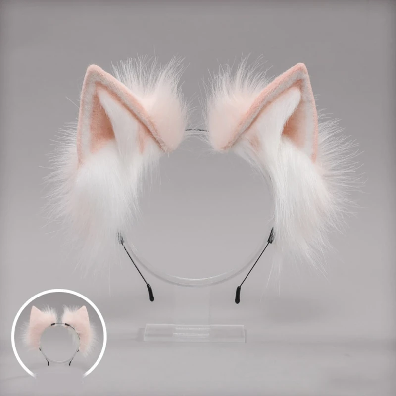 Cerceau cheveux en peluche pour filles, Animal loup pour oreilles chat, jolie coiffure fête, Anime Cosplay, accessoires