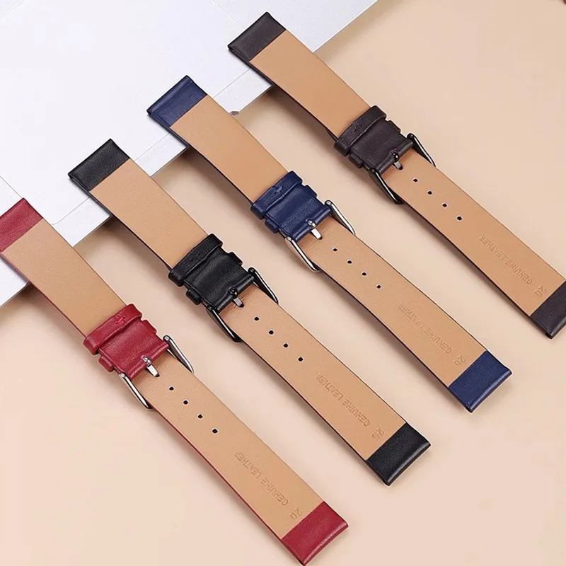 Cowhide wristband for Casio Small Square Moonphase Series MTP-M305L Student Men's and Women's Soft Strap Bracelet Accessories