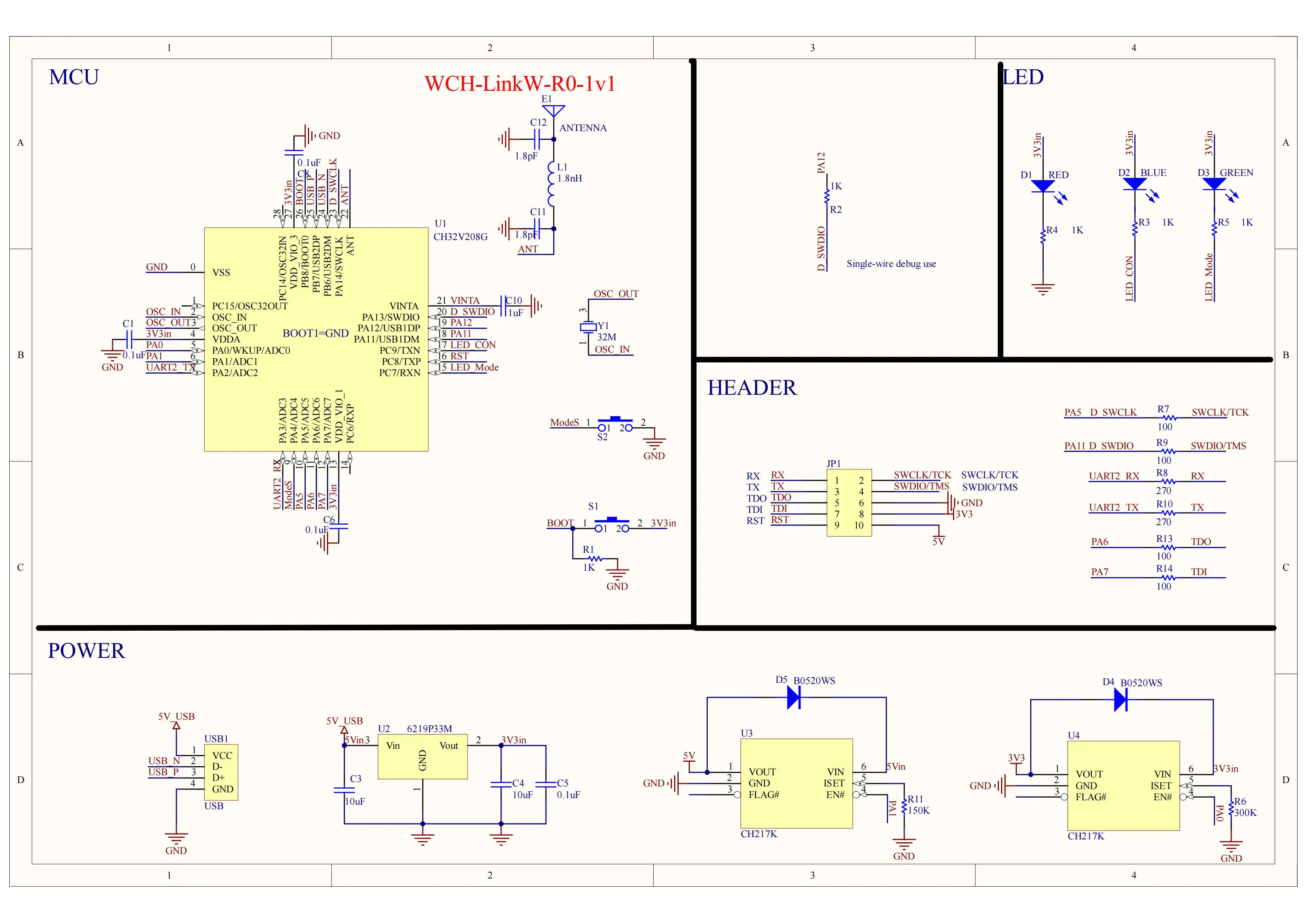 WCH-LinkW Debugger RISC-V MCU/SWD/JTAG Interface Chip Online/Wireless Debug Download