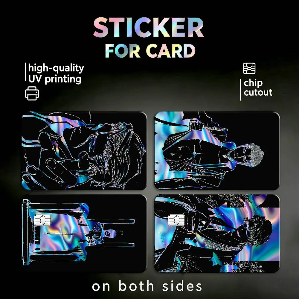 A-Aizen S-Sousuke Holographic Shiny Laser Card Skin Sticker for Debit Credit Cards