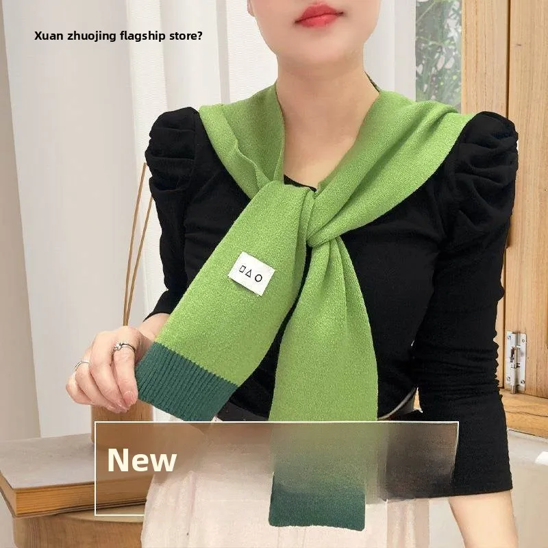 

Summer Knitted Fine Yarn Air Conditioned Room Shoulder Shawl Women's Outerwear New Model Four Seasons Available Neck Support ...