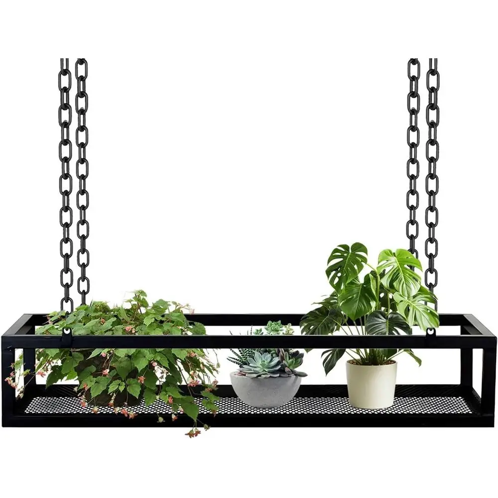 

Подвесная настенная полка для нескольких горшечных растений, подставка для комнатных растений длиной 140 см