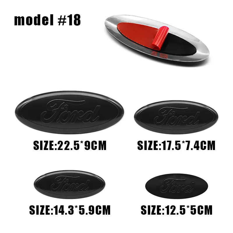 Auto Grille Embleem Kofferbak Logo Badge Voor Ford Fiesta Focus 2 3 Mondeo Edge Ranger Fusion Kuga S-MAX Transit Accessoires