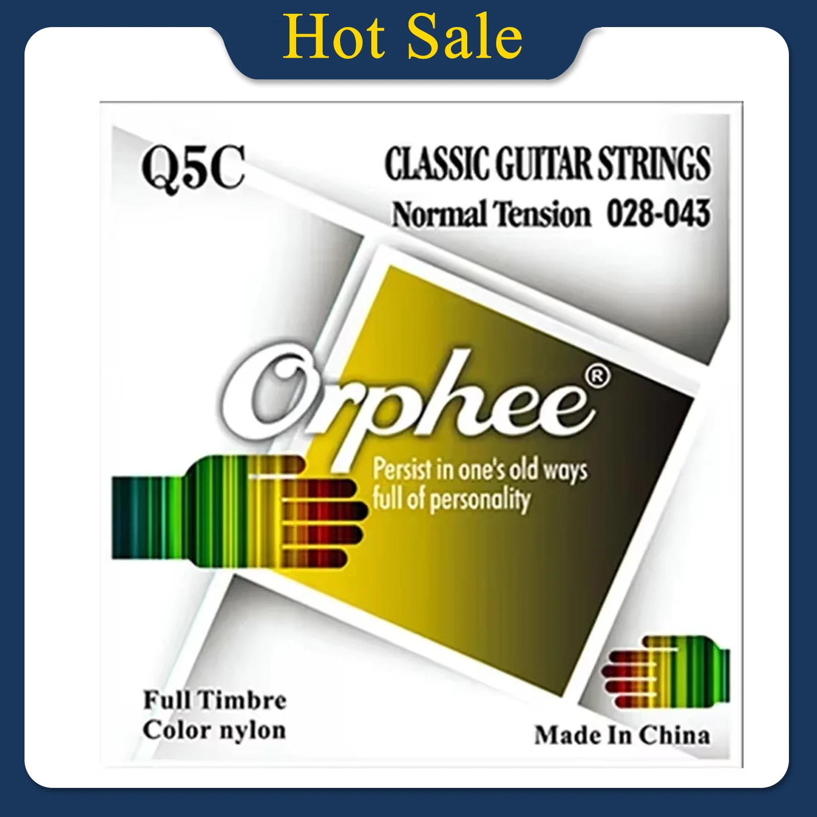 Orphee Classical Guitar Strings Q5C Black Nylon Pure Copper Wound Full Timbre Classic Guitara Stings Guitar Accessories