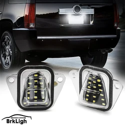 2Pcs Car LED Rear License Plate Light Car Accessories For Cadillac Suburban 1500 2500 For Chevrolet Tahoe GMC Yukon 2007-2014