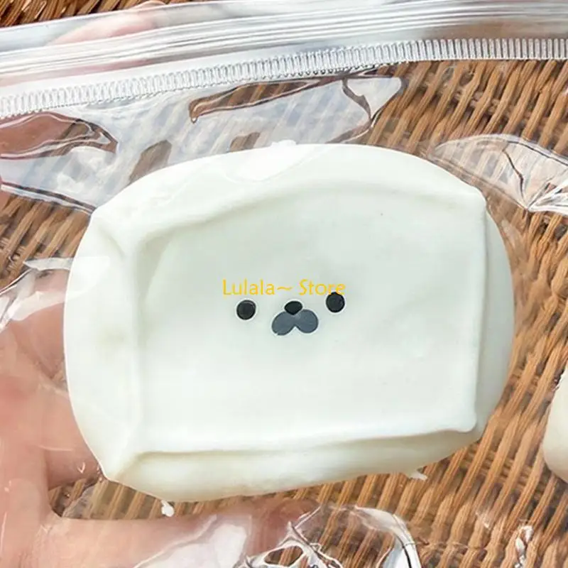 Y4QA Mellow Squeeze Seal Soft Bounce Venting Toy Soft Squeeze Seal Toy