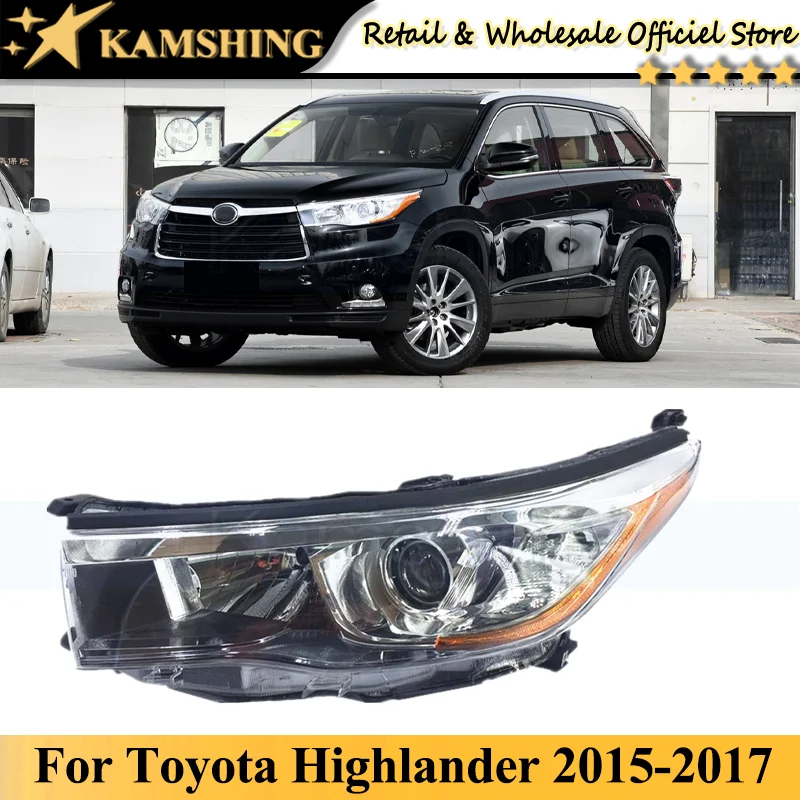 

CAPQX Front bumper head light lamp For Toyota Highlander 2015 2016 2017 head lamp light headlamp