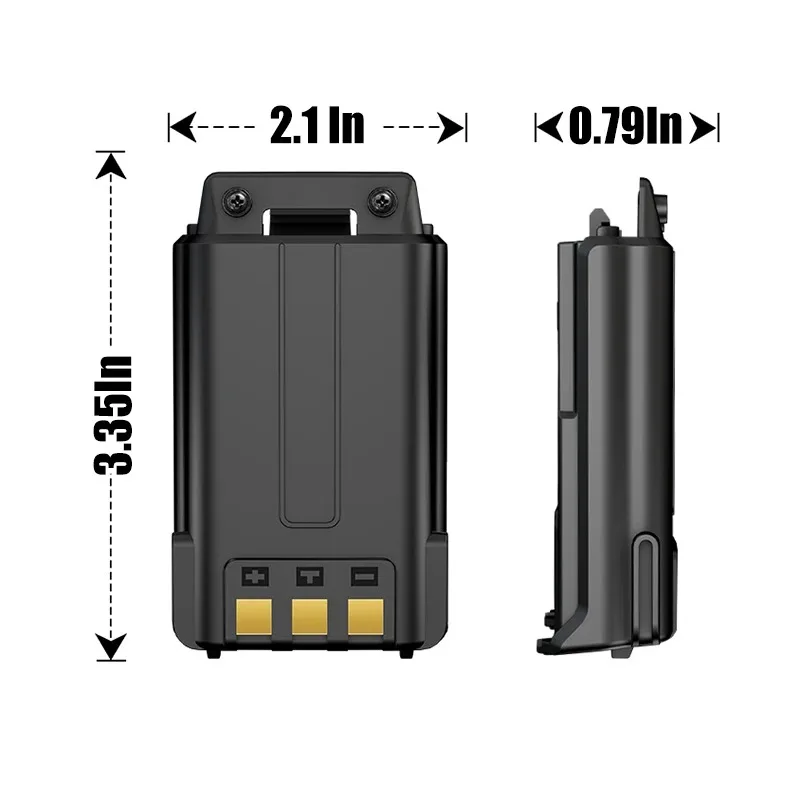 Batteries de talkie-walkie UV-5R 2500mAH pour radio bidirectionnelle Baofeng UV-5RE