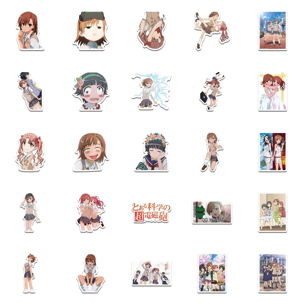 10/30/50pcs toaru kagaku no railgun t aufkleber mädchen misaka mikoto anime aufkleber shirai kuroko uiharu kazari saten ruiko abziehbilder