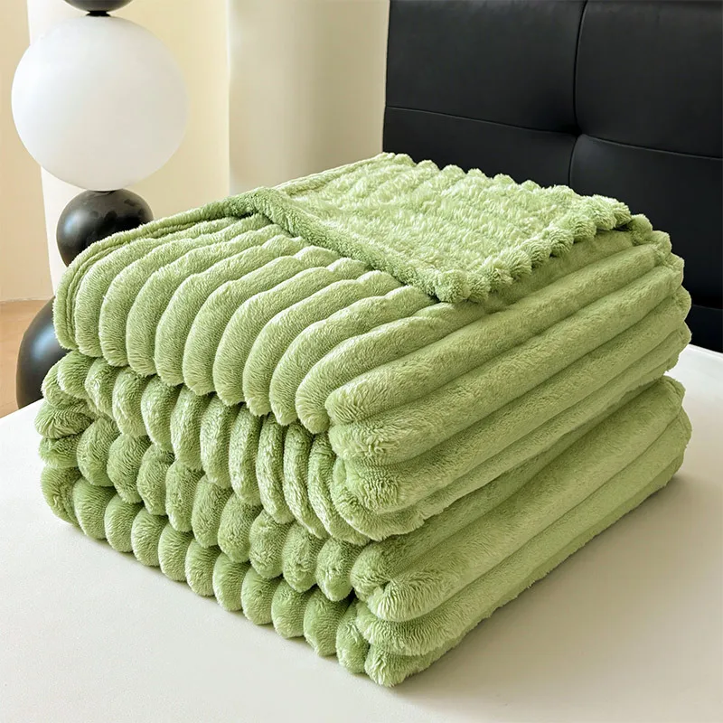 Blanket Thickened Milk Velvet Autumn/winter Blanket for Office Nap Flannel Sofa Cover Pet Warm Soft Blanket Large Size - Image 3