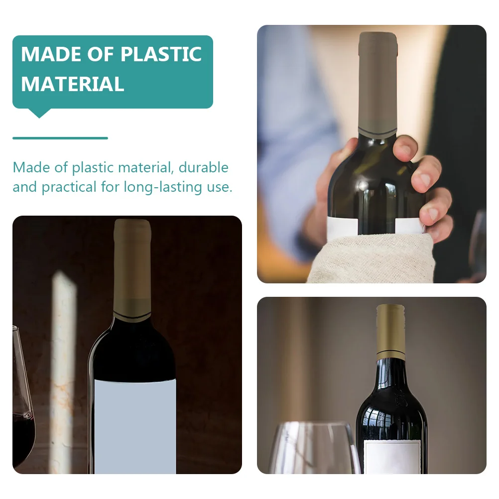 

100 Pcs Bottle Heat Shrink Caps Sealing Plastic Covers Long Lasting Lightweight Storage Travel Use Decorative
