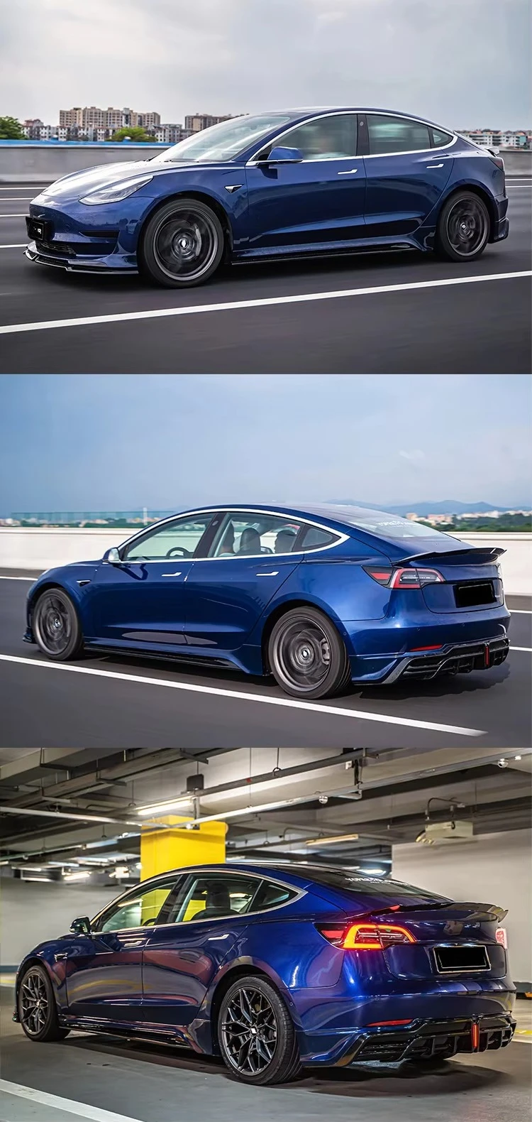 Picture 6: Yofer High Quality Universal Auto Accessories Non Painted Body Kit Car Diffuser Side Skirts Aprons for Model 3