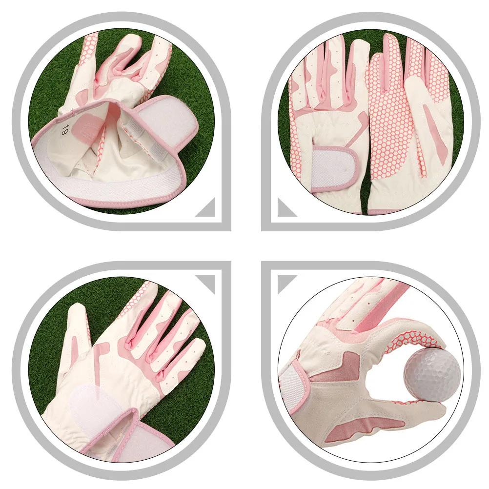 1 paire de gants de Golf pour femmes, gants de golfeur, respirants, absorbant la sueur, Protection des doigts, antidérapants, housse de Protection des mains