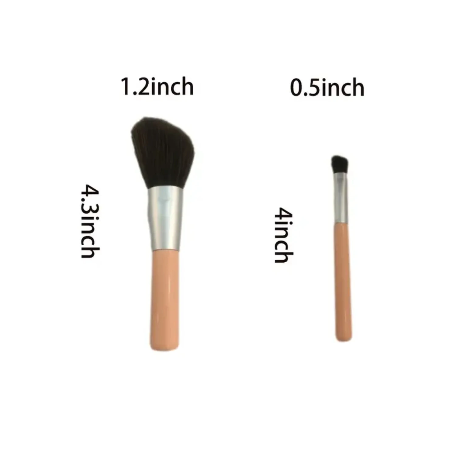 Conjunto de mini pincéis de maquiagem para viagem, 8 peças, cabelo sintético, base cosmética, blush, delineador, pó facial