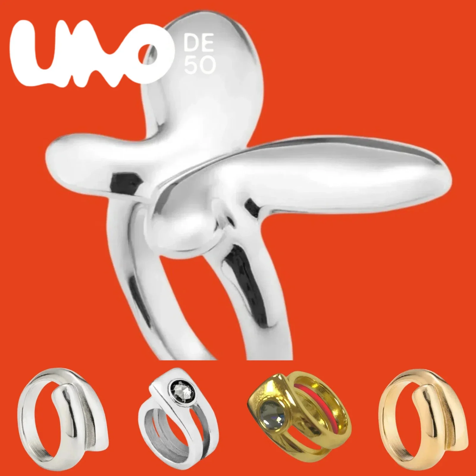 

2025 New UNOde50 Ring - 24K Silver & Gold, Luxurious High-End Fashion, Elevate Charm, Discounted