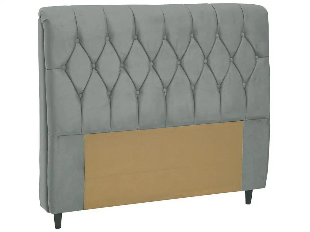 Queen Size Headboard Quilted Suede Dubuê Movelaria Istanbul Graphite