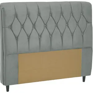 Cabeceira Queen Size Padded Suede Fobuê Movelary Istanbul Grafite 6 MAIN SALES HEADS - №1