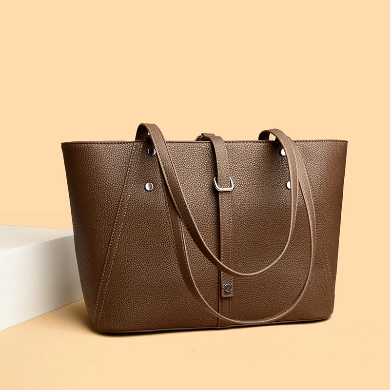 

Новая модная женская сумка через плечо из искусственной кожи, большая вместительная сумка через плечо, повседневная сумка-тоут для ежедневного использования, легкая, стильная