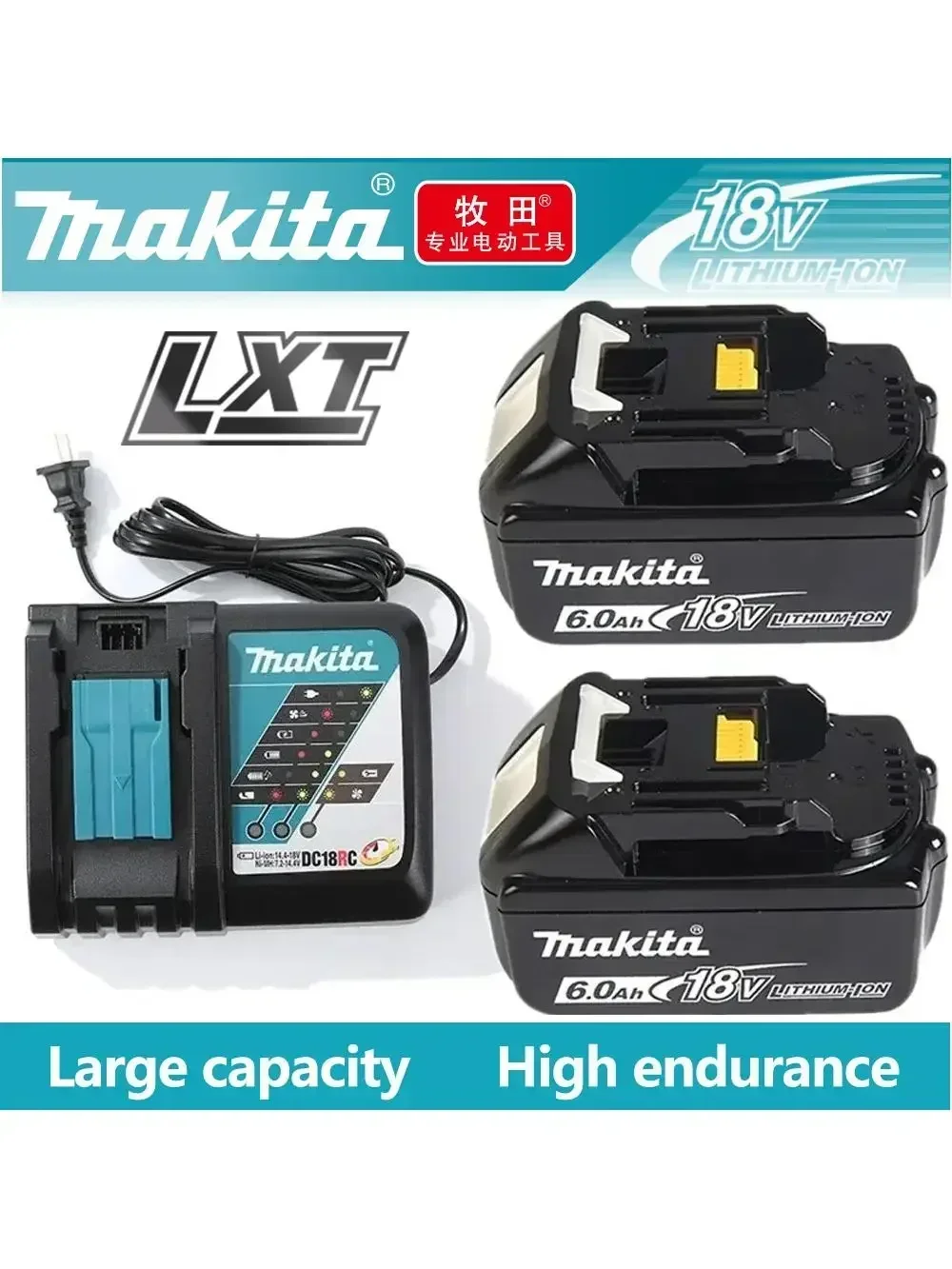 

Original Makita 6Ah/5Ah/3Ah for Makita 18V Battery BL1830B BL1850B BL1850 BL1840 BL1860 BL1815 Replacement Lithium Battery