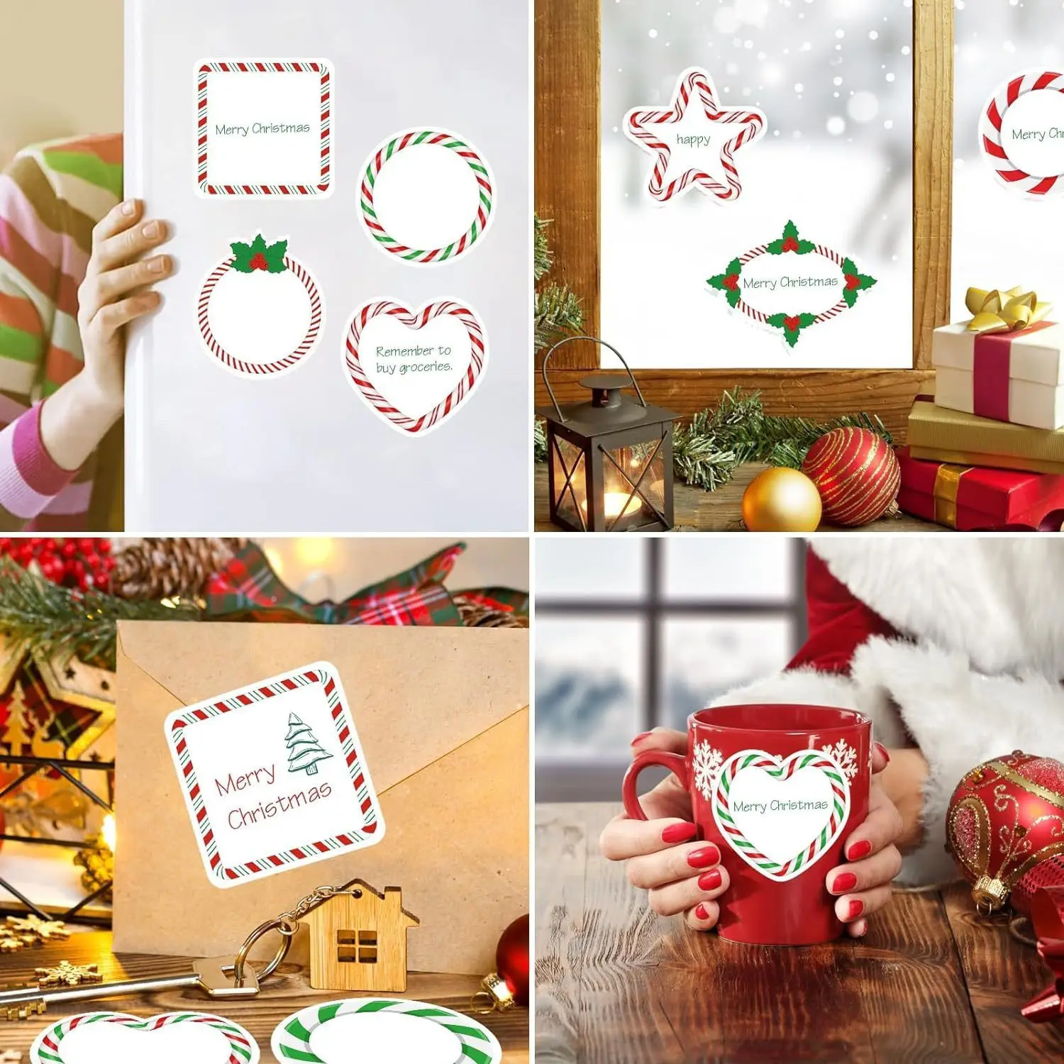 

1Sets Christmas Holiday Candy Sticky Memo Pads Removable Self Adhesive Notepads for Office School Scrapbook Supplies