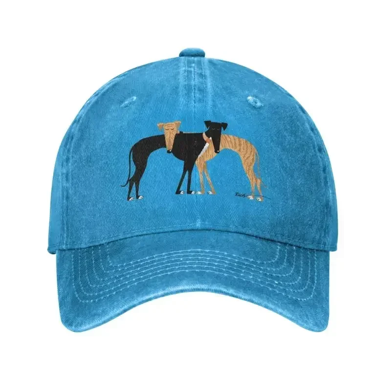 Custom Cotton Greyhound Dog Baseball Cap Women Men Breathable Head Rest Brindle Hound Dad Hat Streetwear