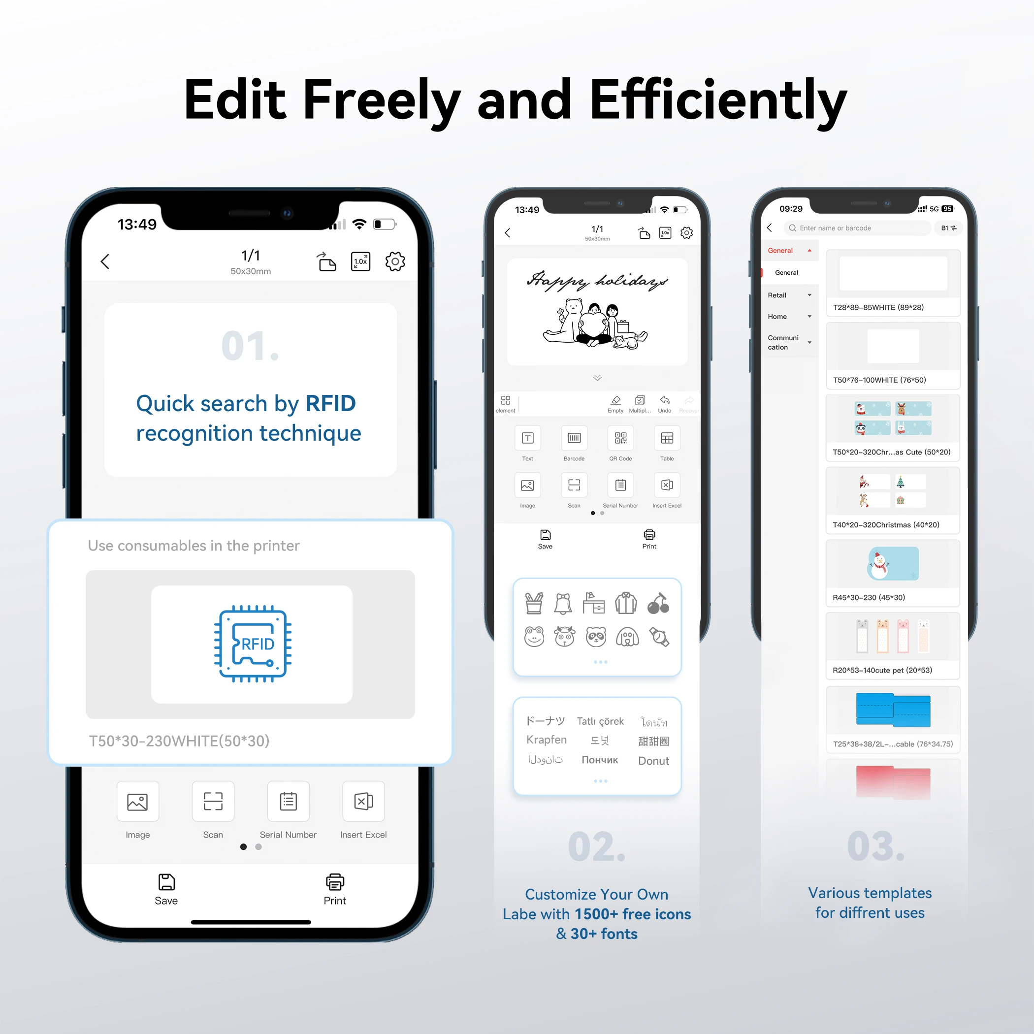Niimbot B1 English Label Printer Portable Handheld Thermal Printer Mini Barcode QR Code Sticker Paper Color Rolls Maker Cable