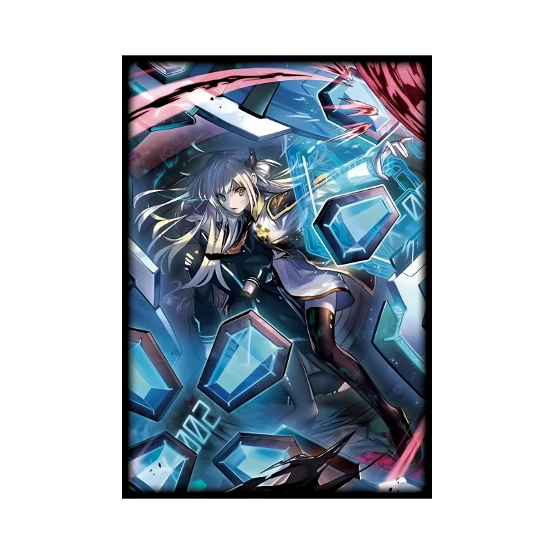 50Pcs/set Yu Gi Oh Card Sleeve Kurikara Divincarnate Red Blossoms From Underroot Anime Characters Laser Version Protective Cover