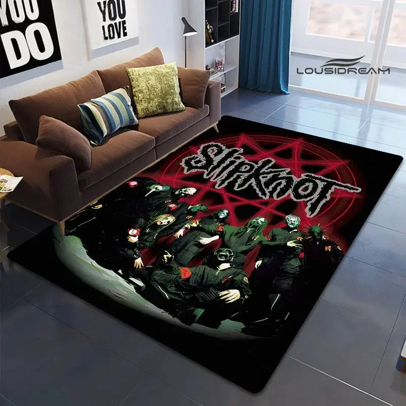 3D Rock band S-SLIPKNOT printed carpet yoga mat Non -slip carpet room decor carpets for living room area rug birthday gift