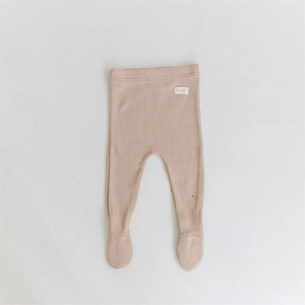 2024 Herfst Nieuwe Baby Panty Katoenen Gebreide Broek Baby Meisje Stevige Panty Pasgeboren Kous Peuter Leggings Casual Broek