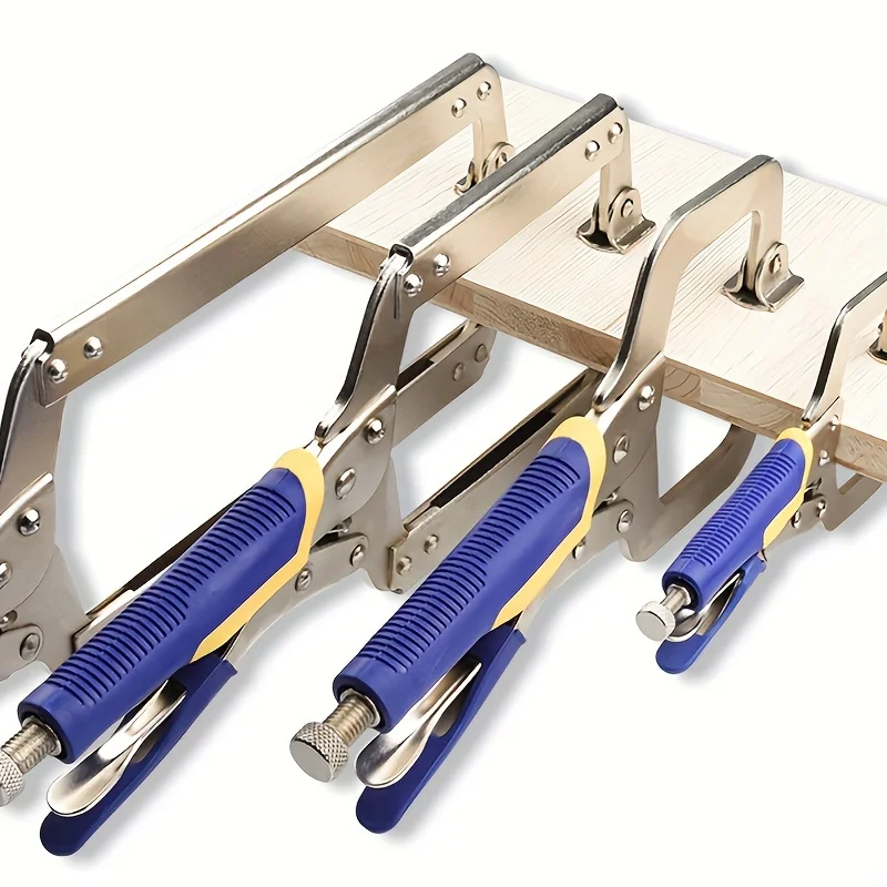 1 14 inch C-clip large adjustable clamp handle C-type locking pliers with handle, suitable for woodworking and industrial grade view 3
