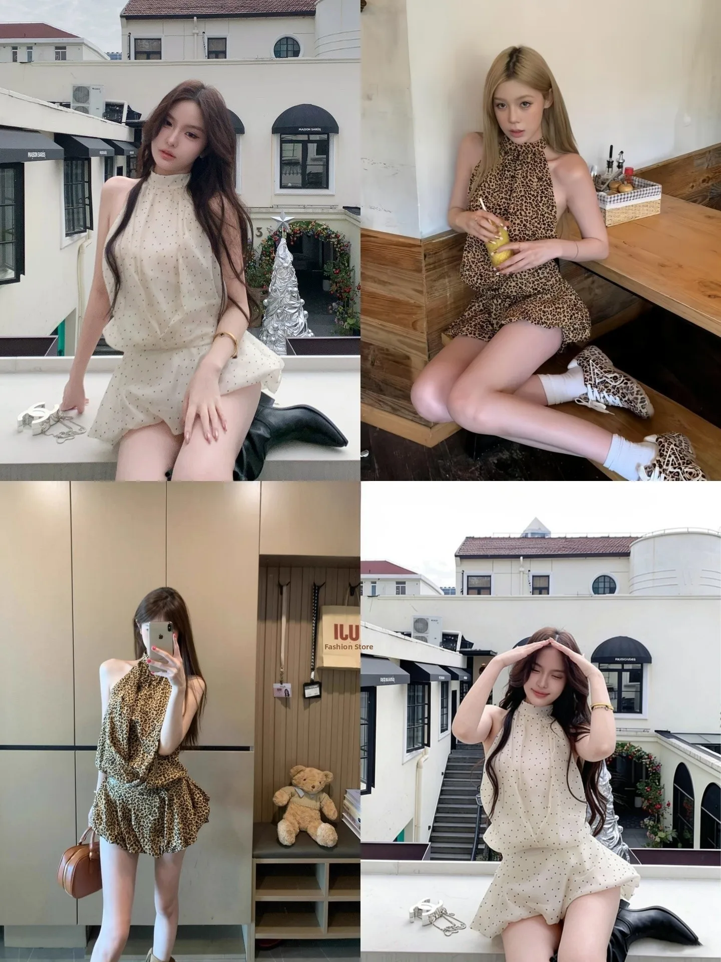 

Summer Beach Vacation Women's Short Skirt Dress Chiffon off Shoulder Neck Hanging Dress Elegant Slimming High Waist A-Line Dress