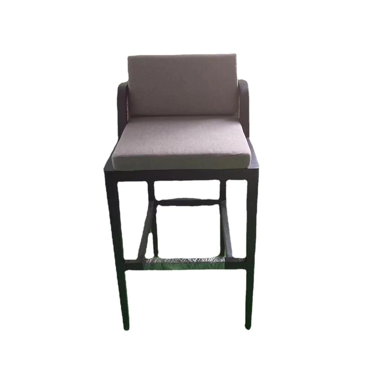Outdoor Bar Chairs Milk Tea Shop Cafe Teak Tables and Chairs Sunscreen Anti-corrosion Candle Hotel Courtyard Bar High Stool