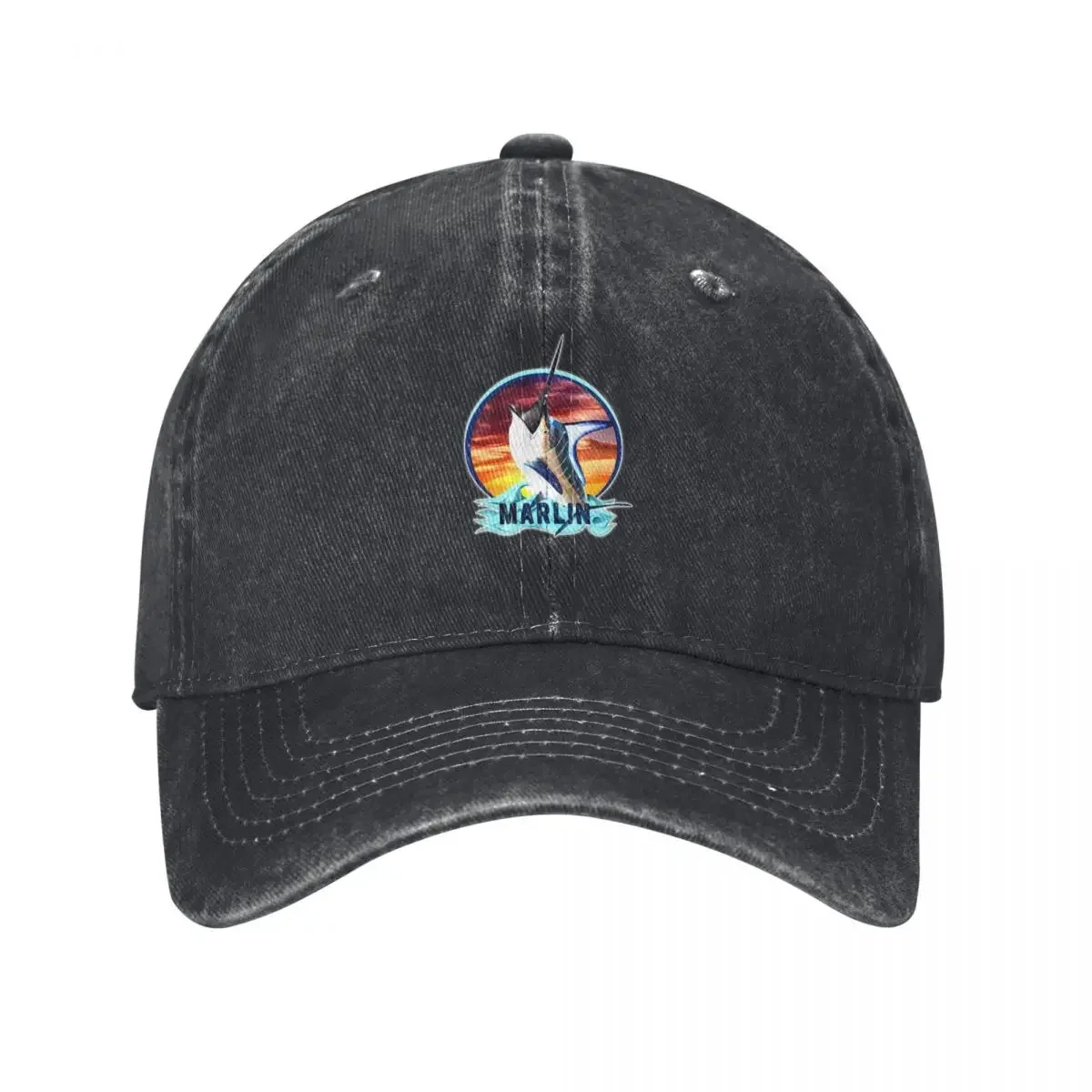 The marlin fish in deep sea fishing Baseball Cap tea Hat Rave funny hat Luxury Hat For Women Men's