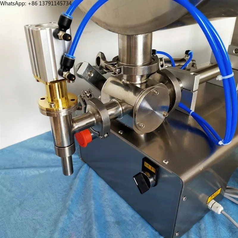 Máquina de llenado de pasta tipo Hopper con agitador mezclador para salsa de chile, salsa de cacahuete, condimento para hotpot, tarros y botellas