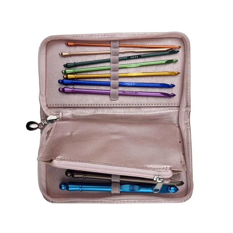 

F92B 12 Pcs 3.0mm-10.0mm Crochet Hook Set Practical Knitting Needle Crochet Needle