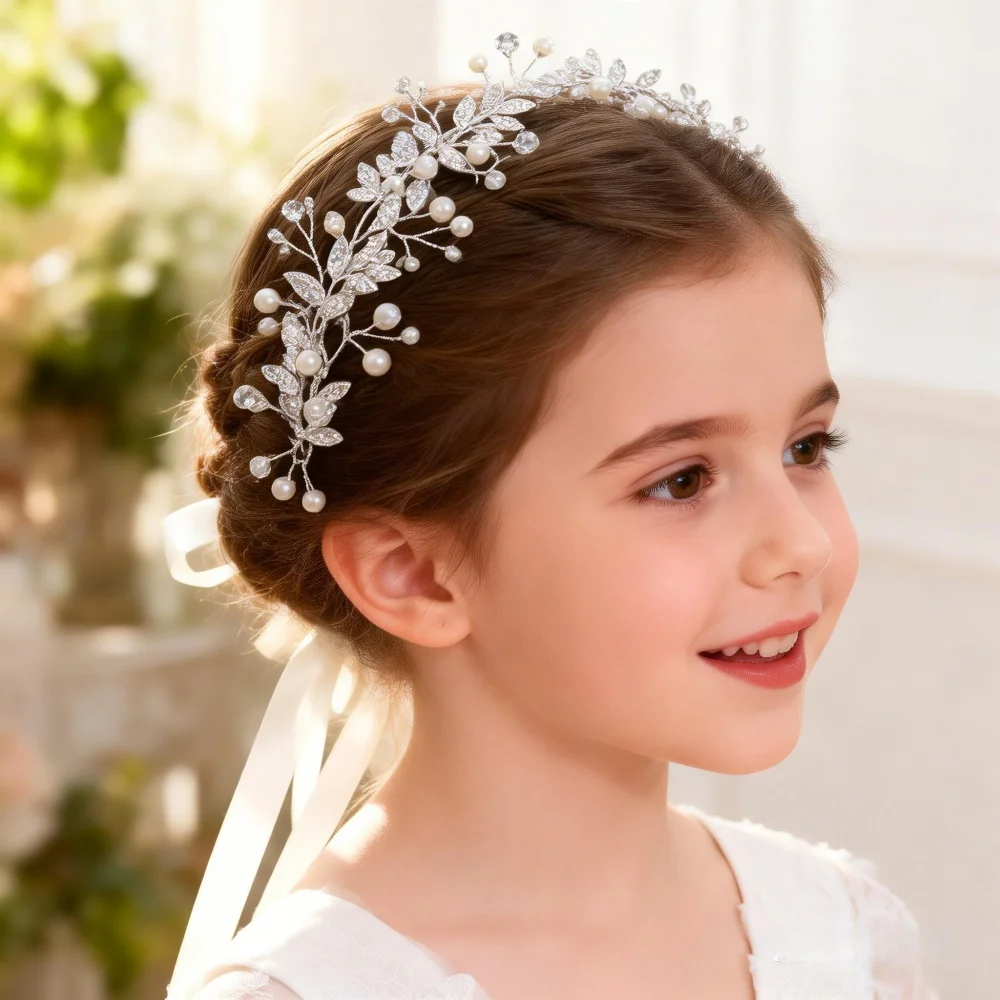 1 Piece Bohemian Style Leaf Children's Headband, Elegant Style, Flower Girl Wedding, Birthday Party, Holiday Performance