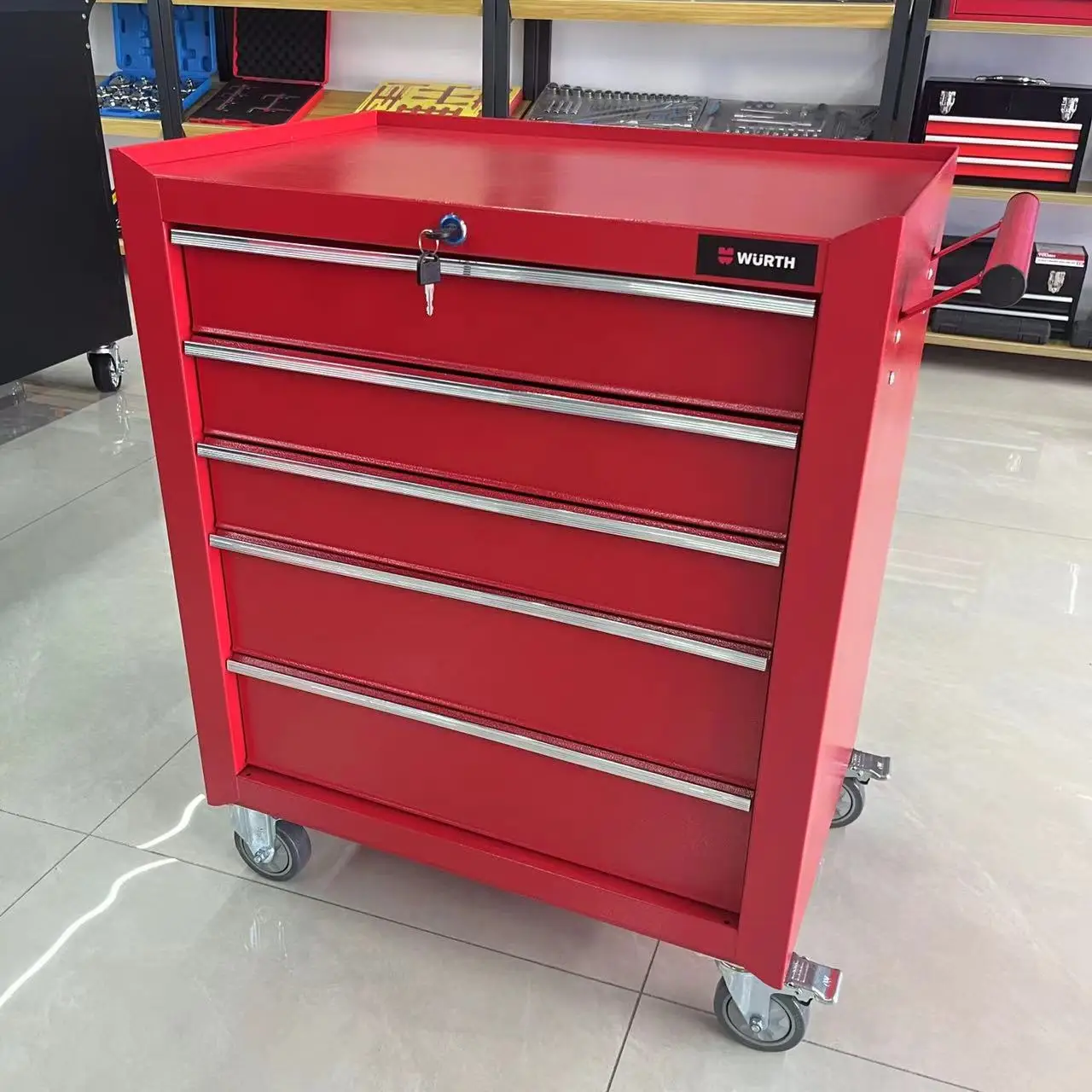 CE Certified 5-Drawer Professional Steel Garage Metal Tool Cabinet 201-Pcs Roller for Maintenance OEM Option