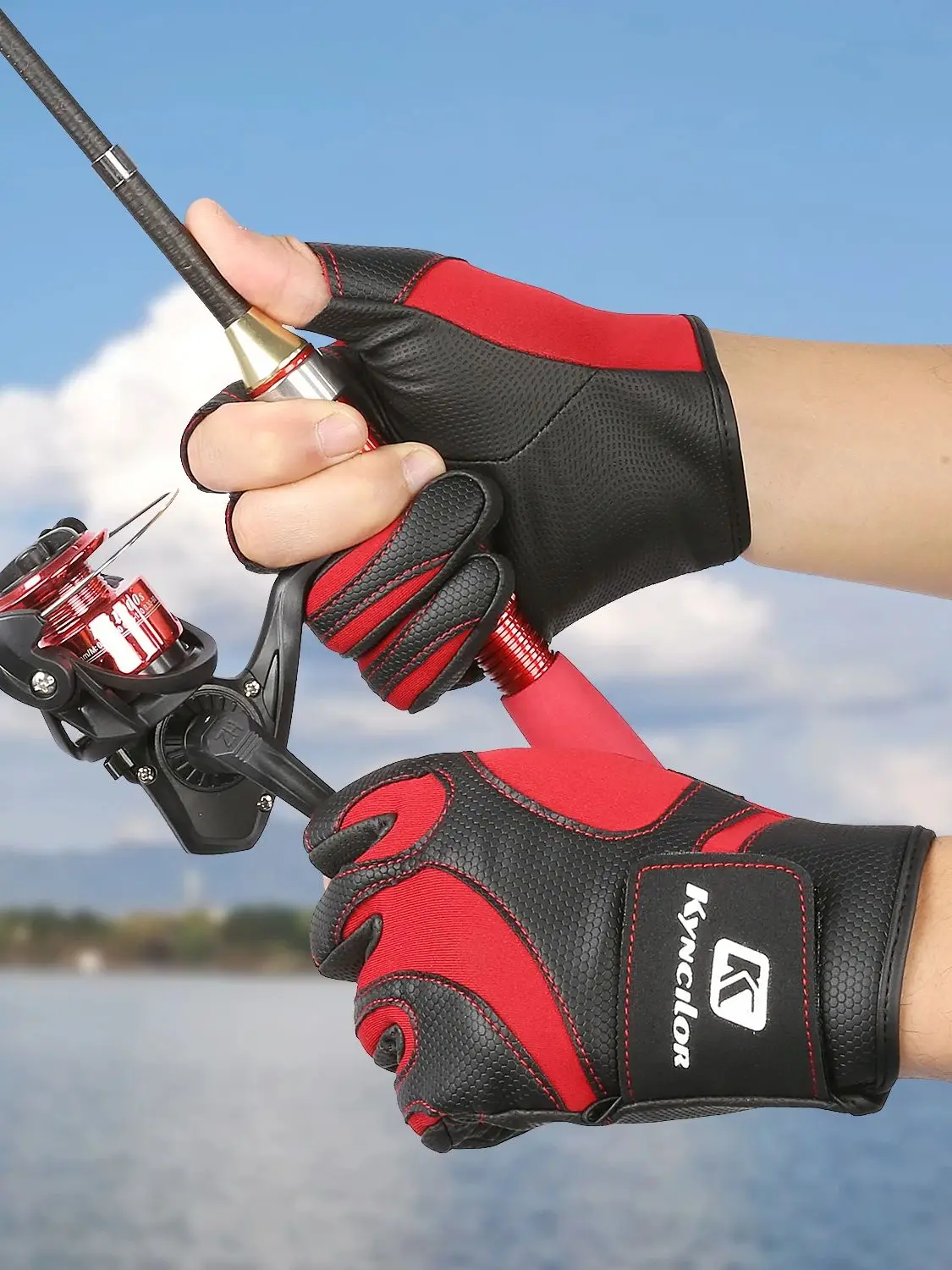 AliExpress Outdoor Exposed Three-Finger Fishing Gloves Men'S And Women'S Non-Slip Sports Bicycle Riding Gloves