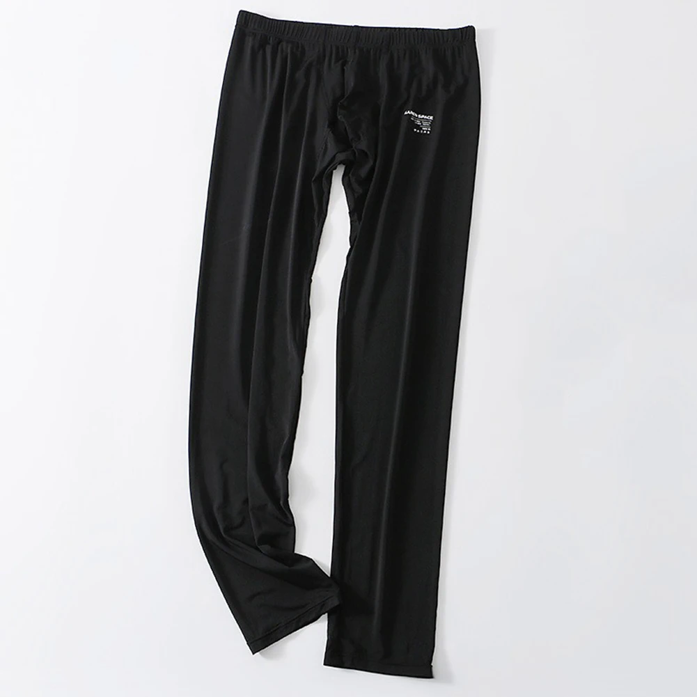 

Elasticity Leggings Mens IceSilk Leggings For Home For Sleep All Seasons Brand New Home Sleepwear Medium Waist Nylon Fabric