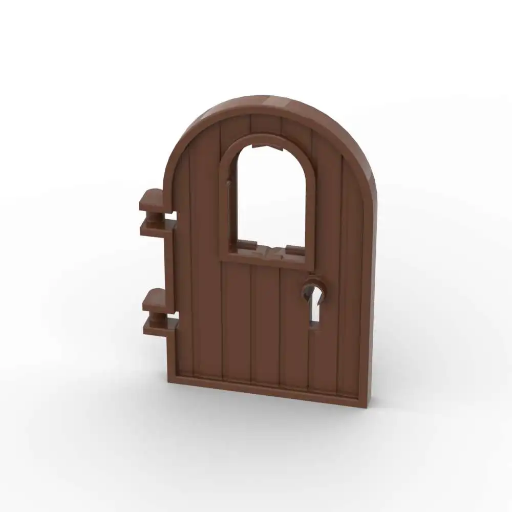 MOC 1PCS Part Bricks 64390 30046 4x6 Round Top Door Building Blocks With Window Lock Hole Puzzle Particle Toy Gifts Dropshipping