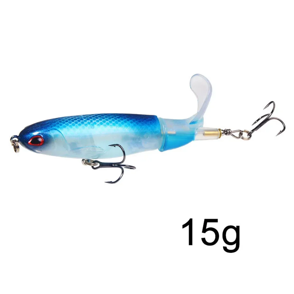 1Pcs Plopper Angeln Locken 13g/15g/35g Wels Lockt Für Angelgerät Schwimm rotierenden Schwanz Künstliche Köder Crankbait