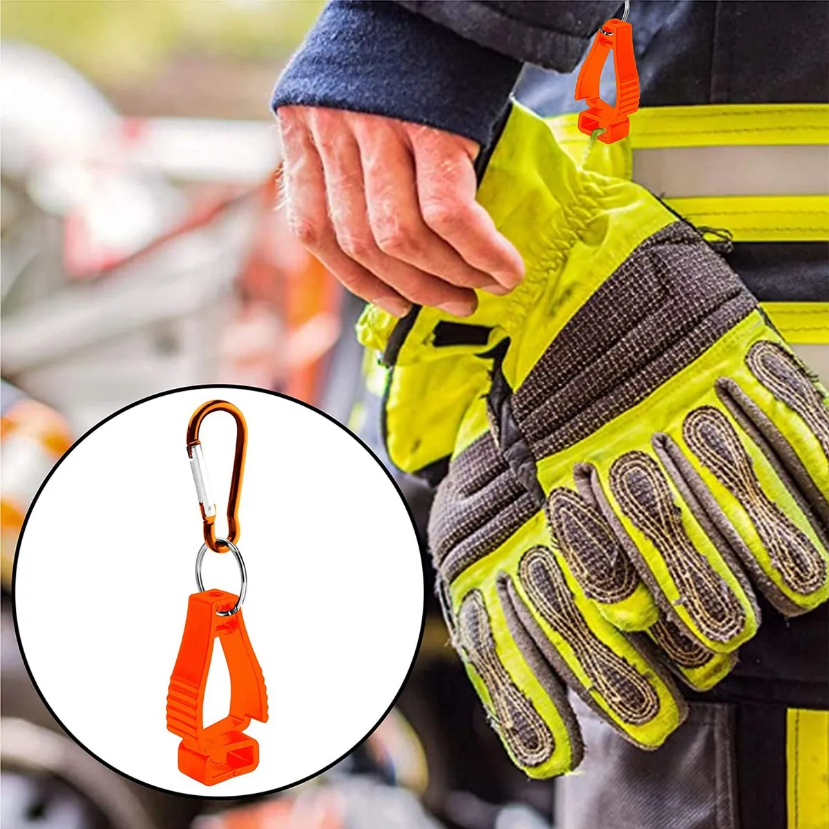 ABKL-10Pcs Glove Clips For Work Glove Holders Glove Belt Clip With Metal Carabiners For Construction Worker Guard Labor